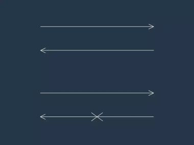 Desenho minimalista a simbolizar a reciprocidade das relações interpessoais e da ausência de reciprocidade na relação terapêutica