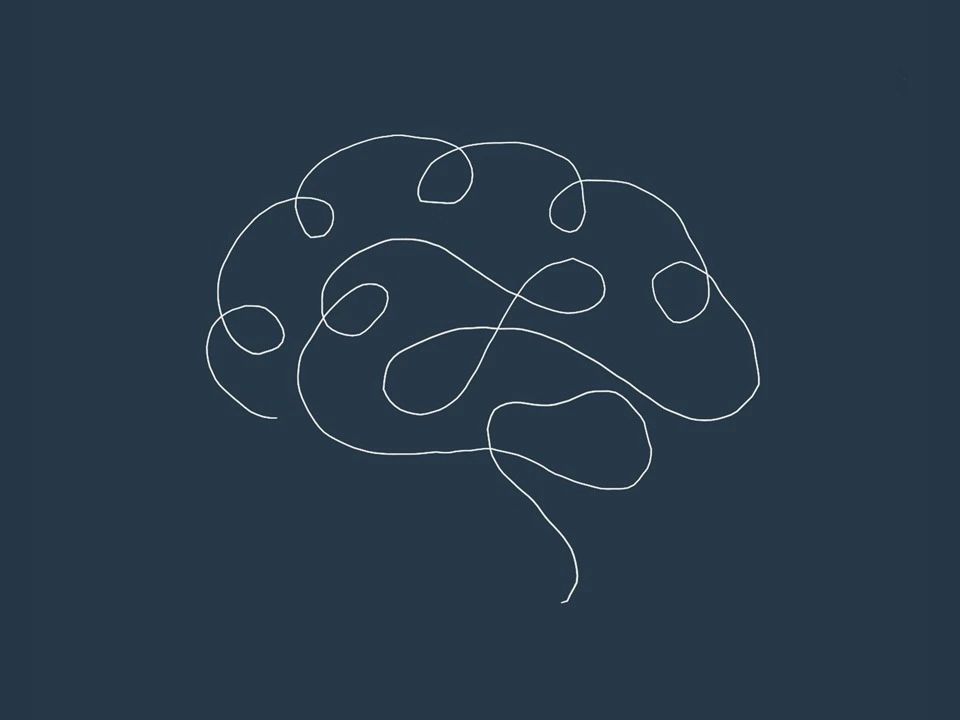 Desenho de Andreia Ramos de Cérebro simplista e concetual