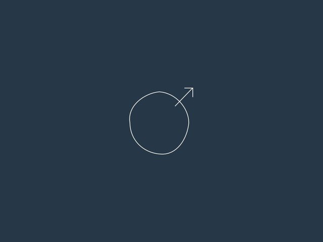 Imagem minimalista do símbolo masculino a simbolizar as dificuldades na procura de ajuda para a saúde mental