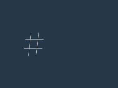 Imagem simplista de um hashtag a simbolizar a psicologia pop como demasiado generalista