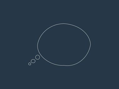 Imagem simplista a simbolizar os pensamentos positivos