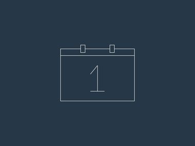 Imagem simplista de uma calendário a simbolizar o início de um novo ano