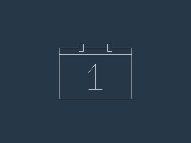 Imagem simplista de uma calendário a simbolizar o início de um novo ano