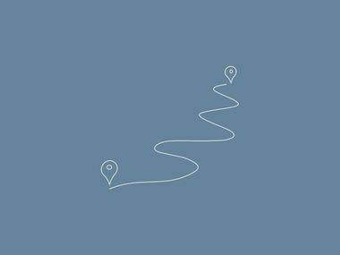 Imagem simplista de um percurso a simbolizar o caminho da transexualidade e disforia de género